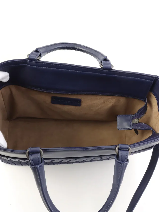 Bottega Veneta Trapeze 2-way handbag Navy from VINTAGE QOO TOKYO, photo 5 of 11