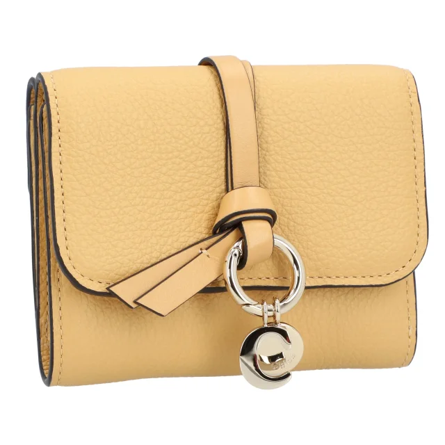 Chloé Tri-Fold Wallet Alphabet Yellow in Yellow, photo 2 of 4 from ShopSimon