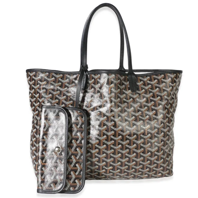 Goyard Black Goyardine Canvas Saint Louis PM in Black Canvas from myGemma