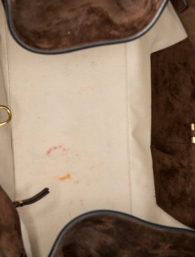 The Row Margaux 17 in brown|red Suede from The RealReal, photo 6 of 6