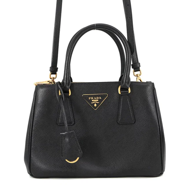 Prada Saffiano Leather Galleria 2-Way Tote Nero1BA896 Saffiano LeatherLeather in Saffiano leather from GALLERY RARE