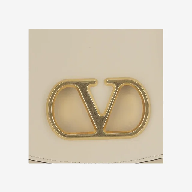 Valentino Garavani Vain Shoulder Bag — Beige Calfskin in Beige Calfskin from HEWI