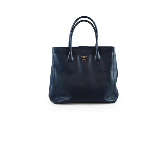 Chanel Exectutive Cerf Tote Navy in Navy Calfskin from The Purse Affair