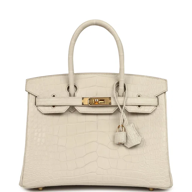 Hermès Birkin 30 Beton Matte Alligator Gold Hardware in Crocodile from Madison Avenue Couture