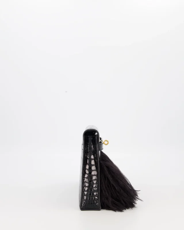 Hermès Kelly Elan Folie Bag in Black Crocodile from Sellier, photo 8 of 24