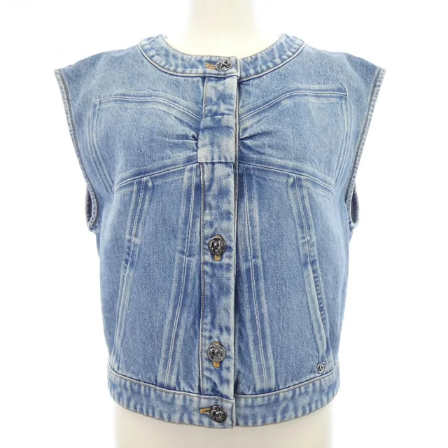 Chanel Vest Blue in Blue from The Reluxe
