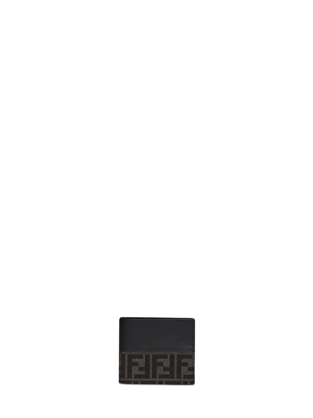 Fendi Ff Jacquard Calf Leather Wallet — Brown & Cardholders in Brown Calfskin from HEWI