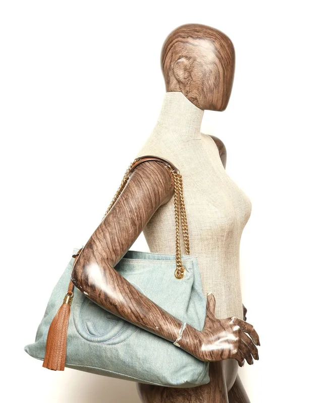 Gucci Soho Chain Tote Bag in Denim from A Retro Tale, photo 7 of 7