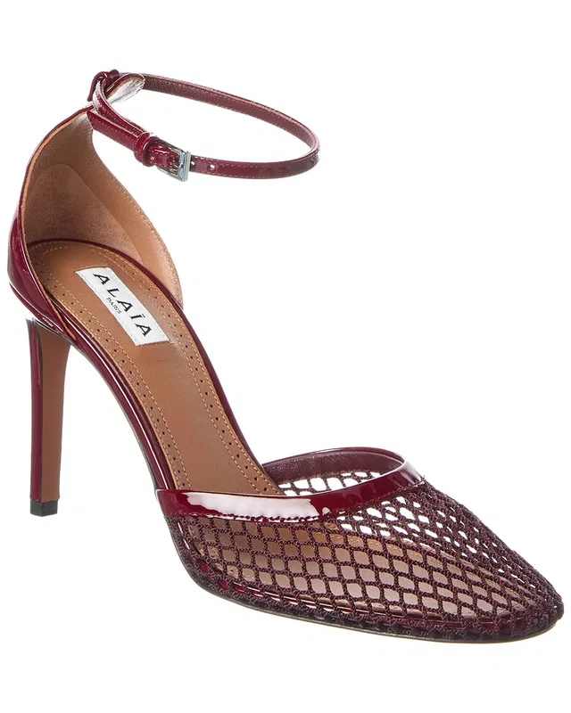 ALAIA Fishnet Mesh & Patent Pump, image 1 of 1 from Gilt