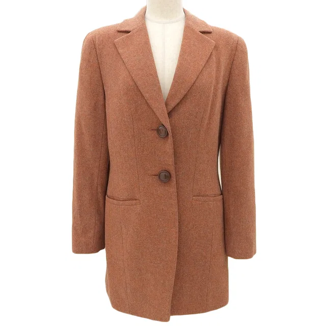 Dior Wool Long Jacket #11 Orange in Orange Wool from VINTAGE QOO TOKYO