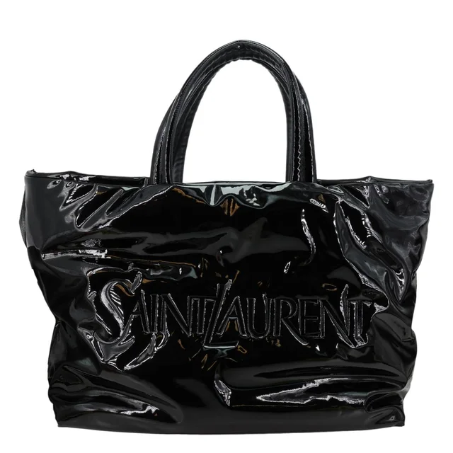Saint Laurent Maxi Patent Leather Tote Bag Black in Black Patent leather from Dallas Designer Handbags