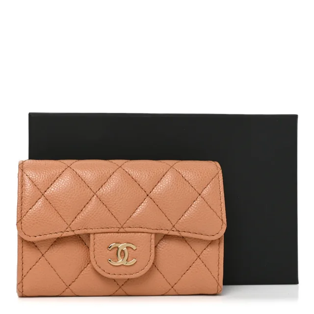 Chanel Caviar Quilted Flap Card Holder Wallet Brown in Brown Caviar leather from FASHIONPHILE, photo 9 of 9