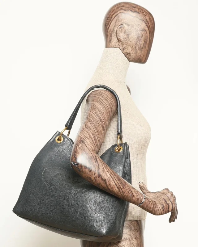 Prada Vitello Phenix Hobo Bag in Denim from A Retro Tale, photo 10 of 10