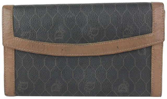 Dior Black x Brown Monogram Trotter Honeycomb Flap in Black Canvas from Bagriculture