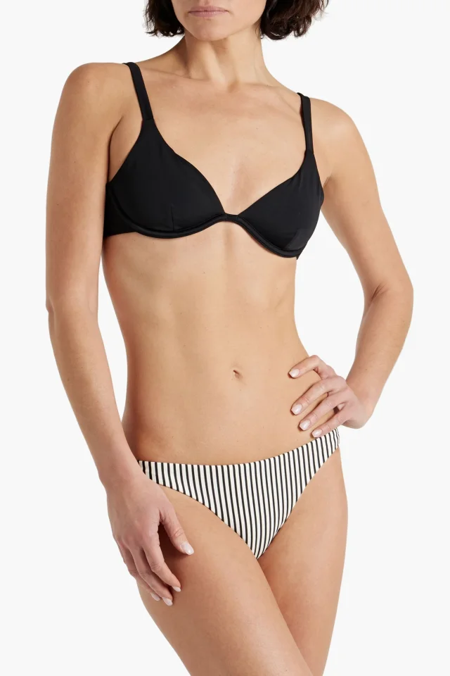 Vix Paula Hermanny Valentina Striped Bikini Briefs in White, photo 2 of 4 from THE OUTNET