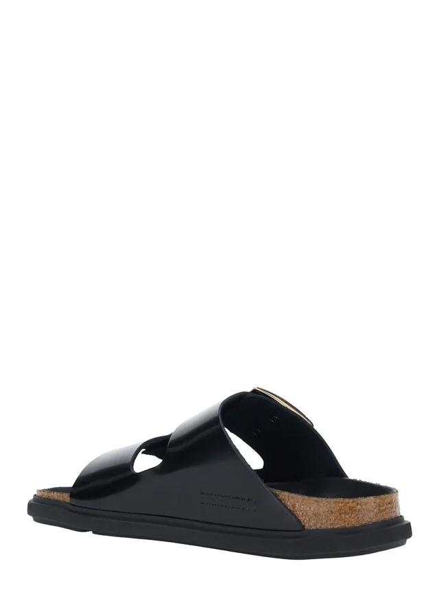 BIRKENSTOCK 'Arizona' Black Sandals with Buckle Closure in Leather Woman in Black 100% Leather, photo 6 of 8 from Gaudenzi Boutique