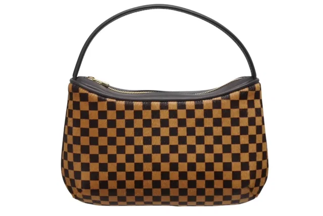 Louis Vuitton Damier Sauvage Tiger Handbag Calf Hair Leather Brown Gold in Brown Leather from The Reluxe