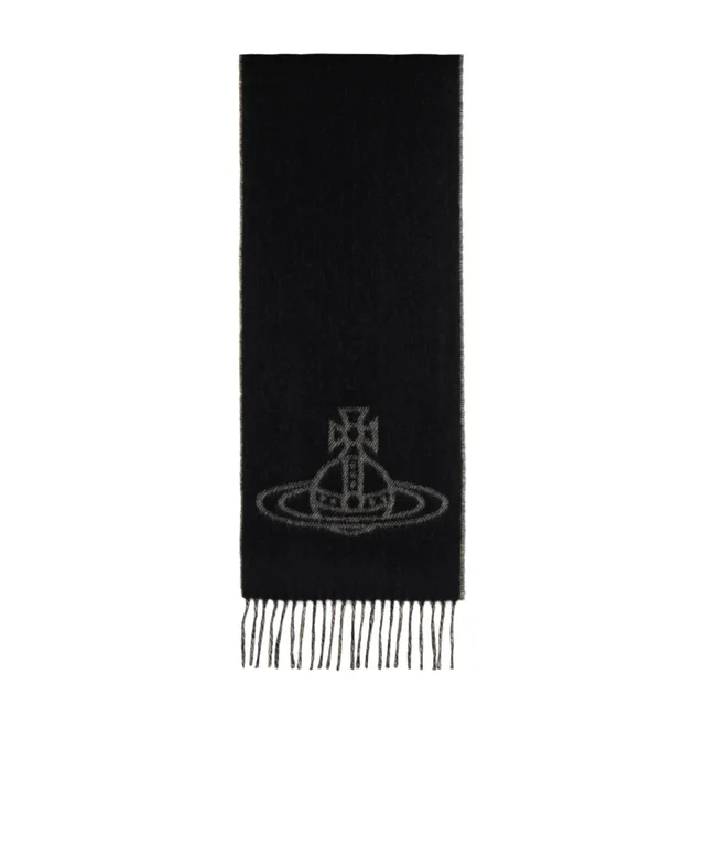Vivienne Westwood Orb-embroidered fringed scarf from SENSER, photo 1 of 1