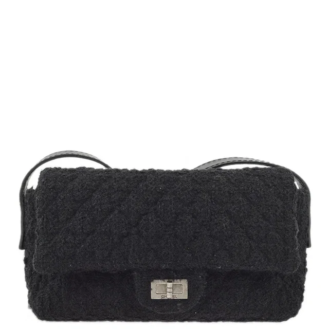 Chanel 2009-2010 Tweed Mademoiselle Lock Shoulder Bag in Tweed from AMORE Vintage Tokyo