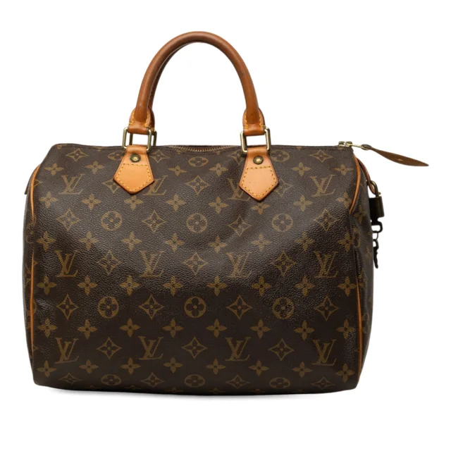 Brown Louis Vuitton Monogram Speedy 30 Boston Bag in Brown Coated canvas from Designer Revival, photo 1 of 1