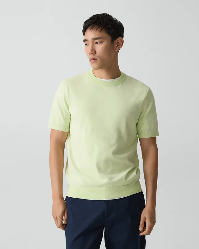 Theory Soris Tee in Light Bilen in FADED LIME 62% Viscose, 38% Polyester; Exclusive Of Elastic, photo 2 of 12 from Theory