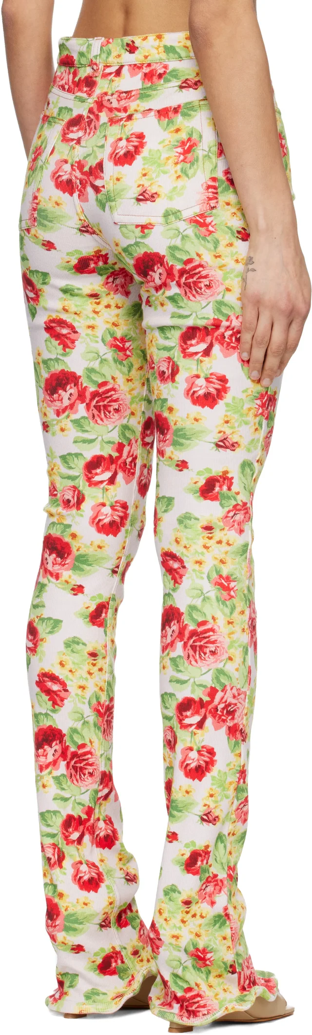 Acne Studios Multicolor Printed Casual Leggings, photo 3 of 5 from SSENSE