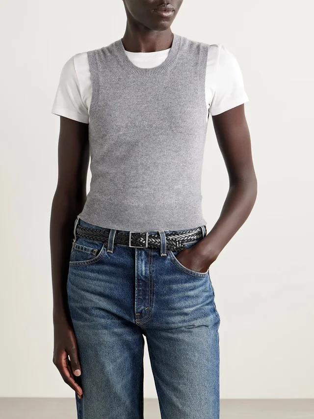 NILI LOTAN Nicola braided leather belt in Black, photo 2 of 2 from NET-A-PORTER (Canada)