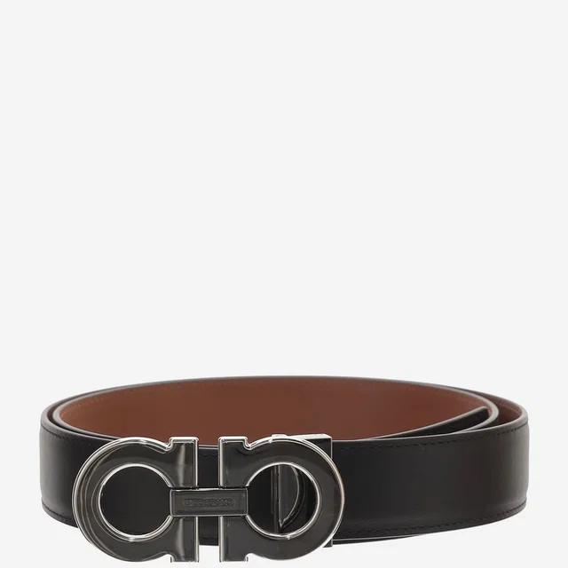 Ferragamo Calf Leather Belt — Black in Black Calfskin from HEWI