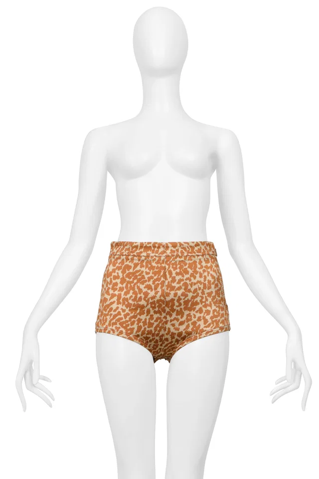 Saint Laurent Leopard Mini Shorts 2020 from Resurrection Vintage