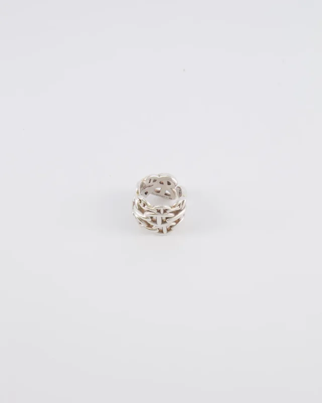 Hermès Large Chaine D'Ancre Enchainee Ring in Sterling Silver Size 50 in Silver from Sellier, photo 6 of 8