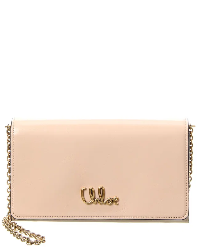 Chloé Flap Leather Wallet On Chain in https://asset1.ruecdn.com/images/sw/111144/1111446503_RLSW_pink.jpg, image 1 of 1 from Gilt