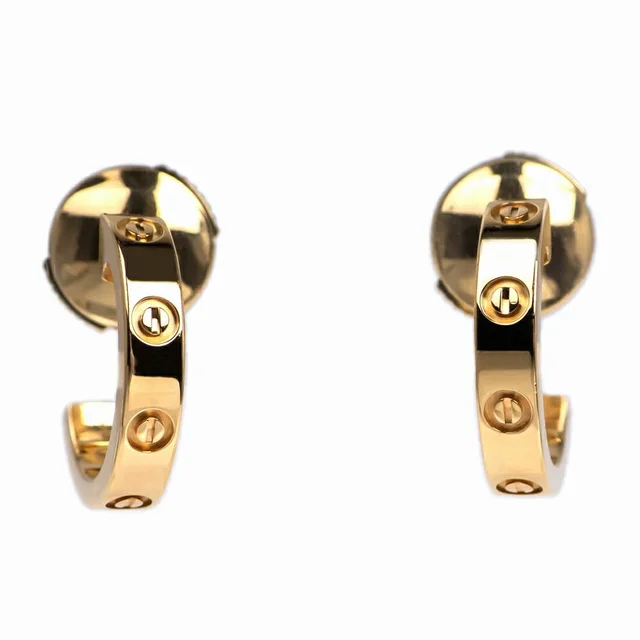 Cartier Love Hoop Earrings Small Model Gold in Gold from The Reluxe