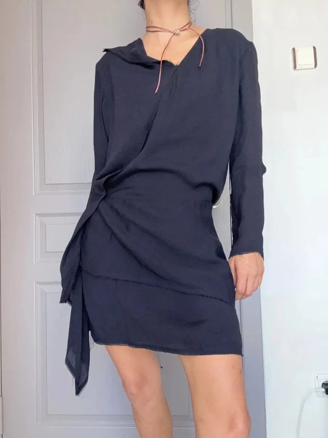 Acne Studios Silk Dress in blue Silk from Grailed