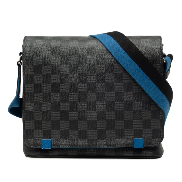 Black Louis Vuitton Damier Graphite District NM PM Crossbody Bag in Black Canvas from Designer Revival, photo 1 of 1