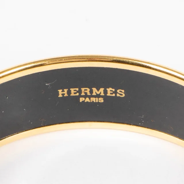 Hermès Enamel Wheat and Fruits Wide Bangle Bracelet from Labellov, photo 5 of 6