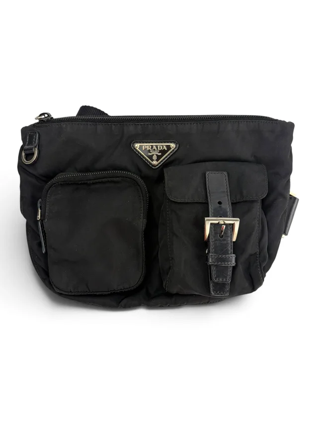 Prada Vintage Black Nylon Bum Bag from Season 2 Consign