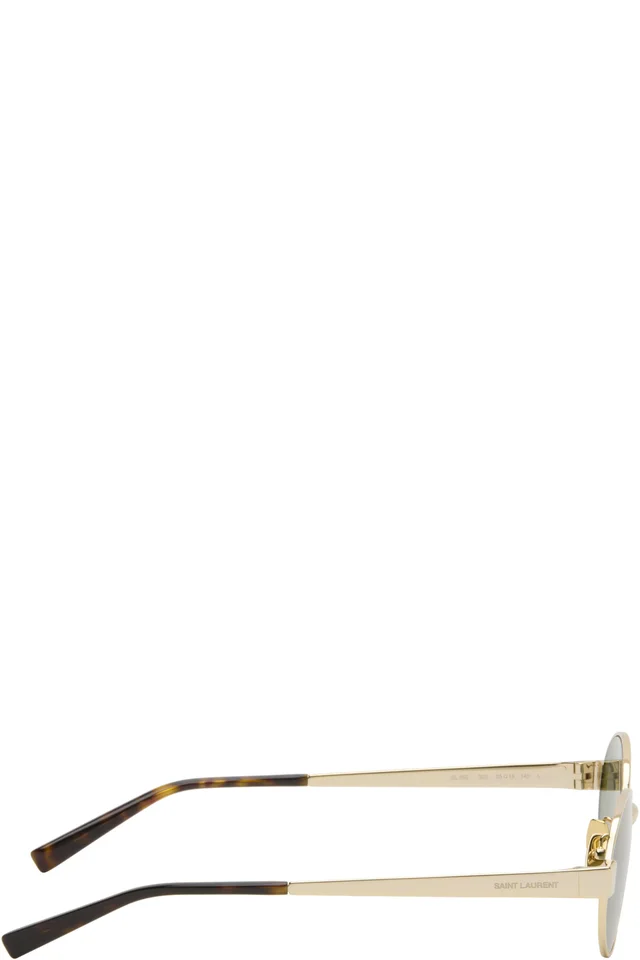 Saint Laurent Gold SL 692 Sunglasses, photo 2 of 4 from SSENSE