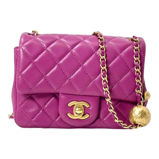 Chanel Classic Flap Mini Shoulder Crush Pearl Bag from Luxury Promise