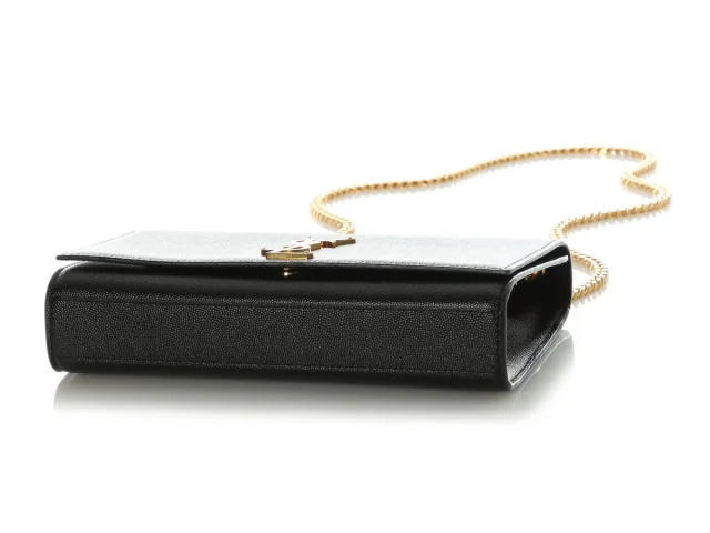 Saint Laurent Medium Black Grain de Poudre Kate in Black Leather from Ann's Fabulous Finds, photo 6 of 9