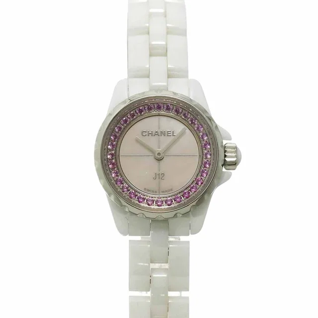 Chanel J12 XS H5512 Pink sapphire Quartz Pink Shell Dial Ladies Watch in Pink Ceramic from Luxury Promise