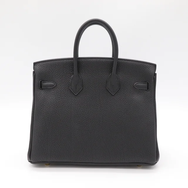 (Super new ♥️ complete accessories) Hermès Birkin 25 BK25 black with gold hardware Togo calfskin handbag platinum package C engraving in Togo leather from Popchill, photo 5 of 22
