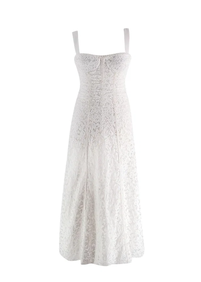 SIMKHAI white Lace dress in White Nylon from HEWI
