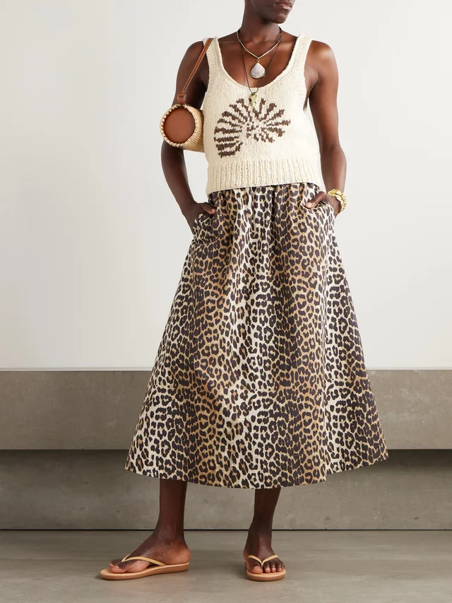 ALIX OF BOHEMIA Ansel cropped intarsia-knit cotton tank in Beige, photo 2 of 2 from NET-A-PORTER (Canada)