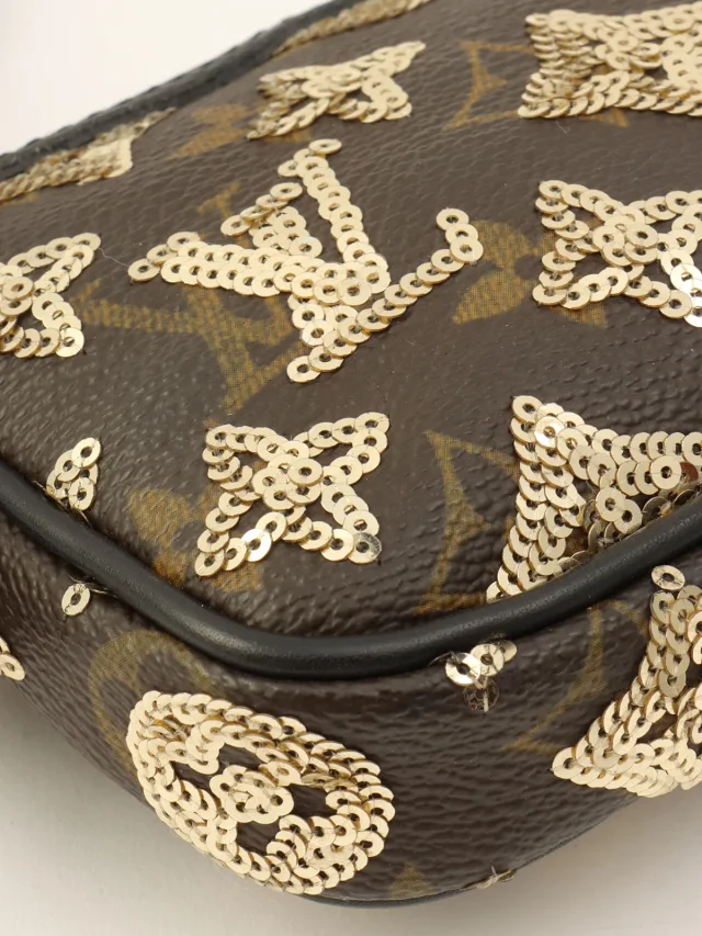 Louis Vuitton 2008 Monogram Eclipse Mini Pochette Accessoires Brown in Brown Leather from VINTAGE QOO TOKYO, photo 9 of 11