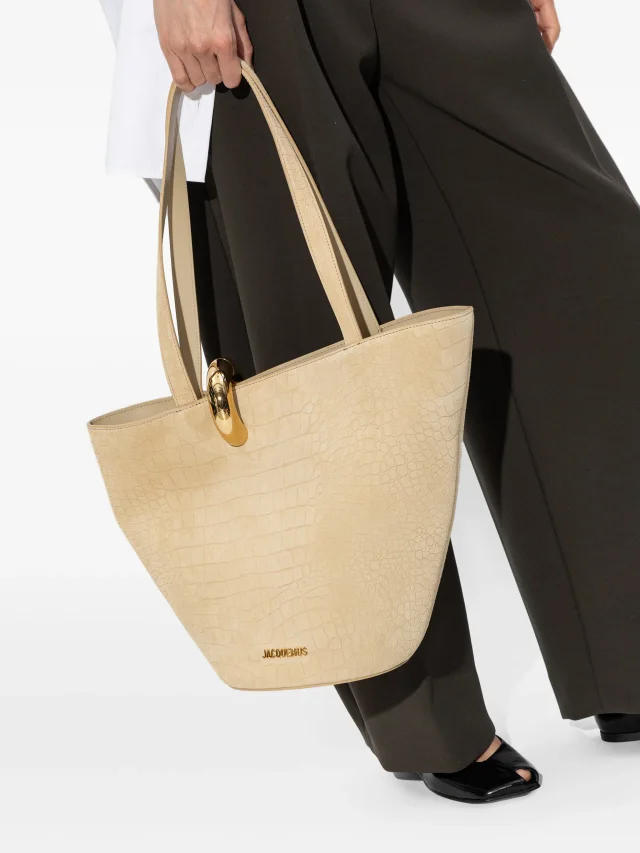 Jacquemus The Medium Bambola crocodile-effect shoulder bag, photo 2 of 2 from FARFETCH