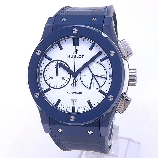 Hublot Classic Fusion Chronograph Boutique Ibiza Automatic White Dial Mens Watch 521.EX.2090.LR.IBZ19 in black|white Leather from Jomashop.com