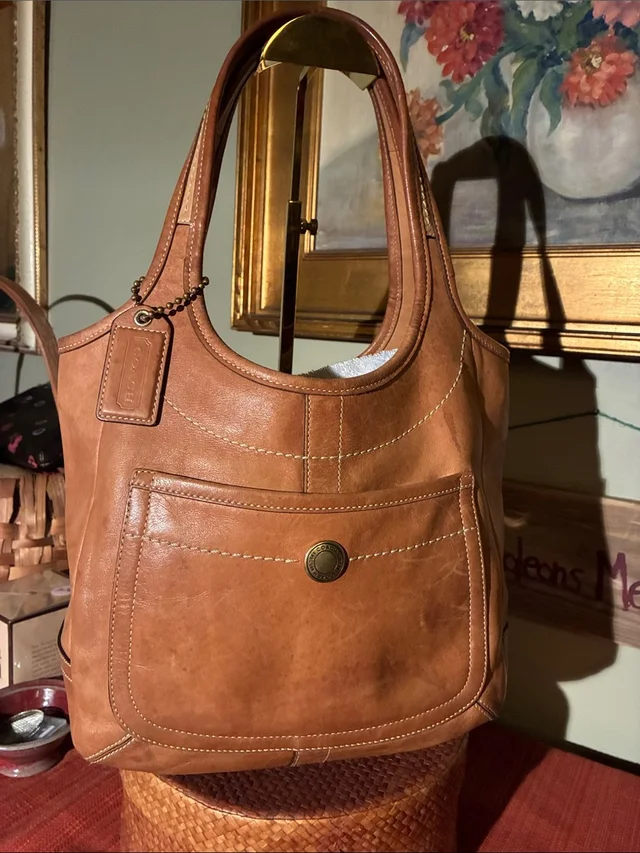 Coach Legacy Ergo 2006 Leather Shoulder Bag (10743) 65th Anniversary Legacy in red|neutral|brown Leather from Poshmark