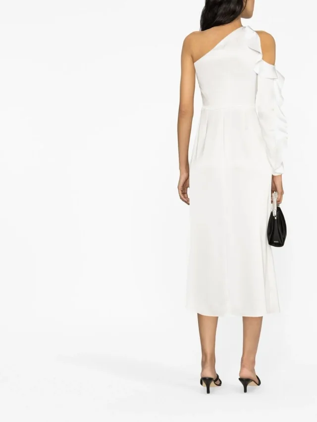 David Koma Ruffle Detail One Shoulder Midi Dress, photo 2 of 4 from Balardi