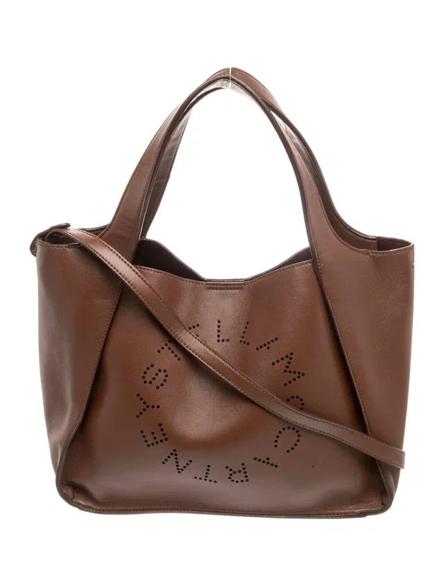 Stella McCartney Leather Tote in red|brown Leather from The RealReal