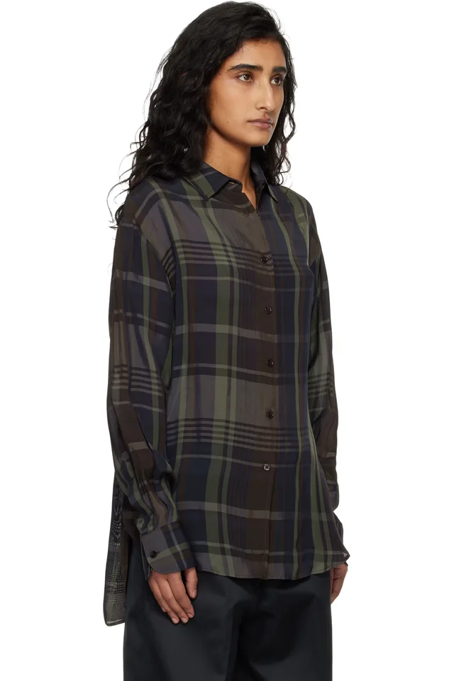 The Frankie Shop Multicolor Peri Sheer Fluid Shirt, photo 2 of 4 from SSENSE